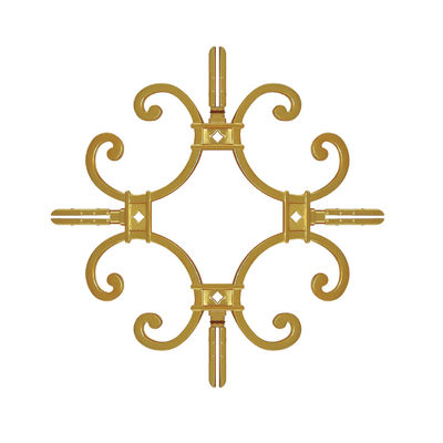 Durchmesser 7mm Gold Design Georgian Bar Flower für Aluminium Schiebe-Doppelglasfenster